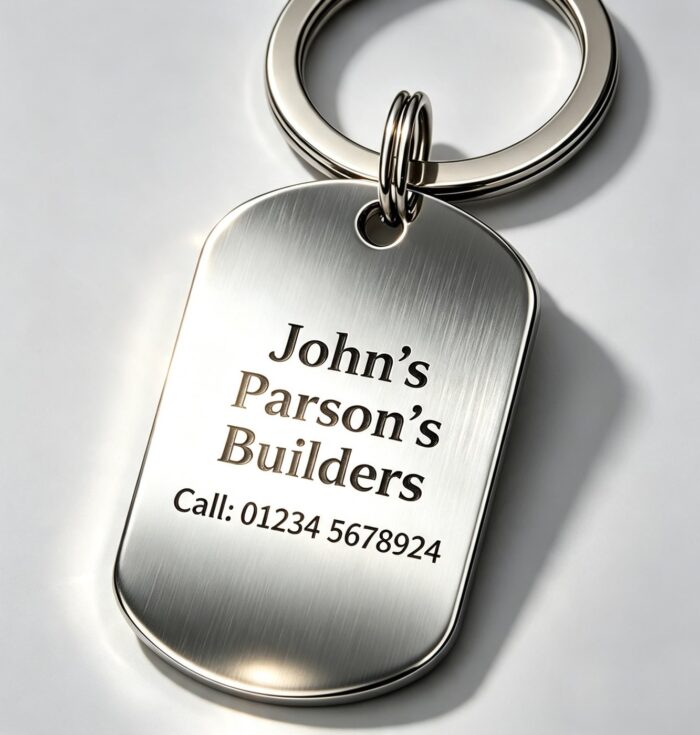 Example engraving shown for illustration only — your own text is engraved